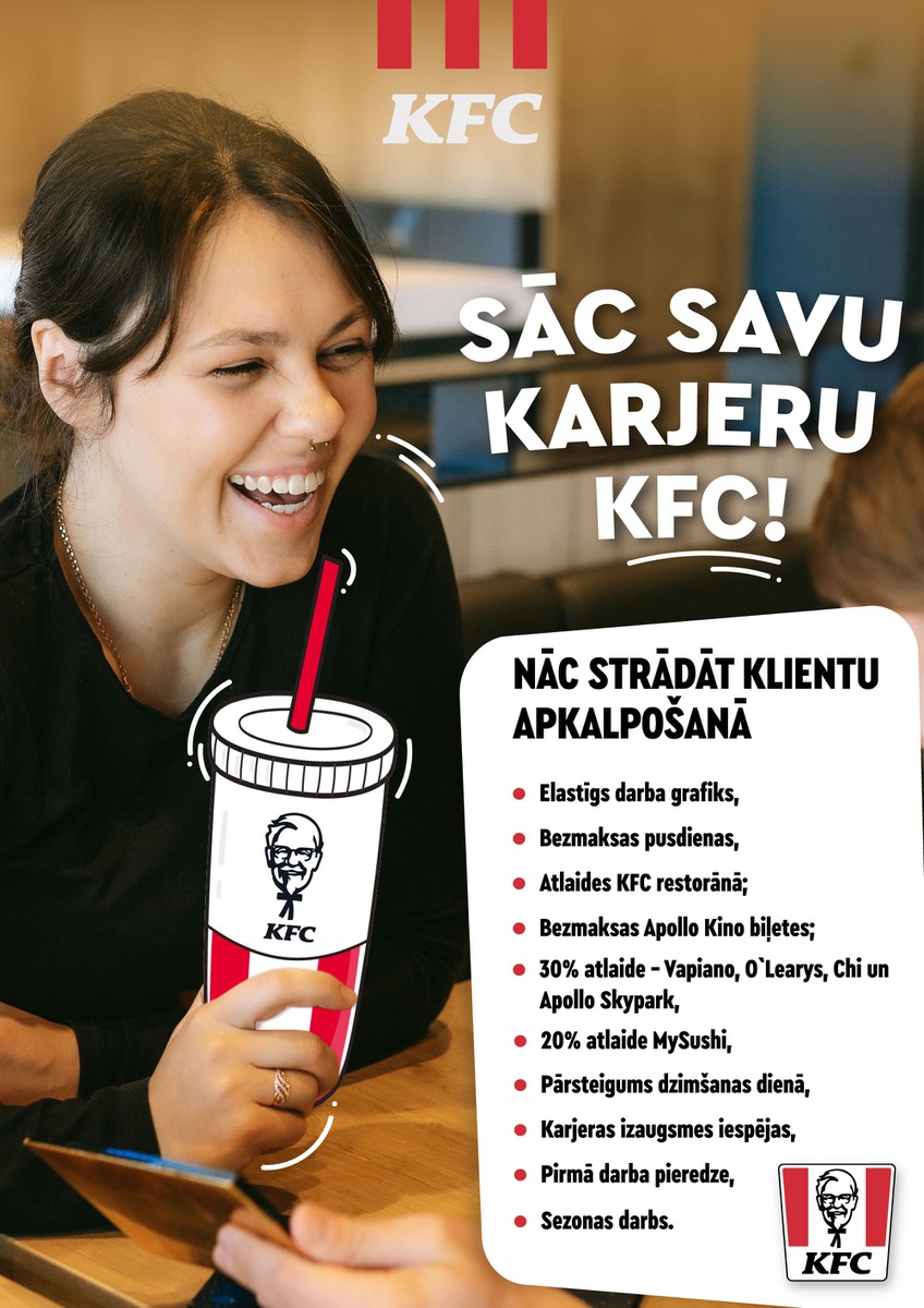 KFC - kasieris (T/C Akropole Rīga)