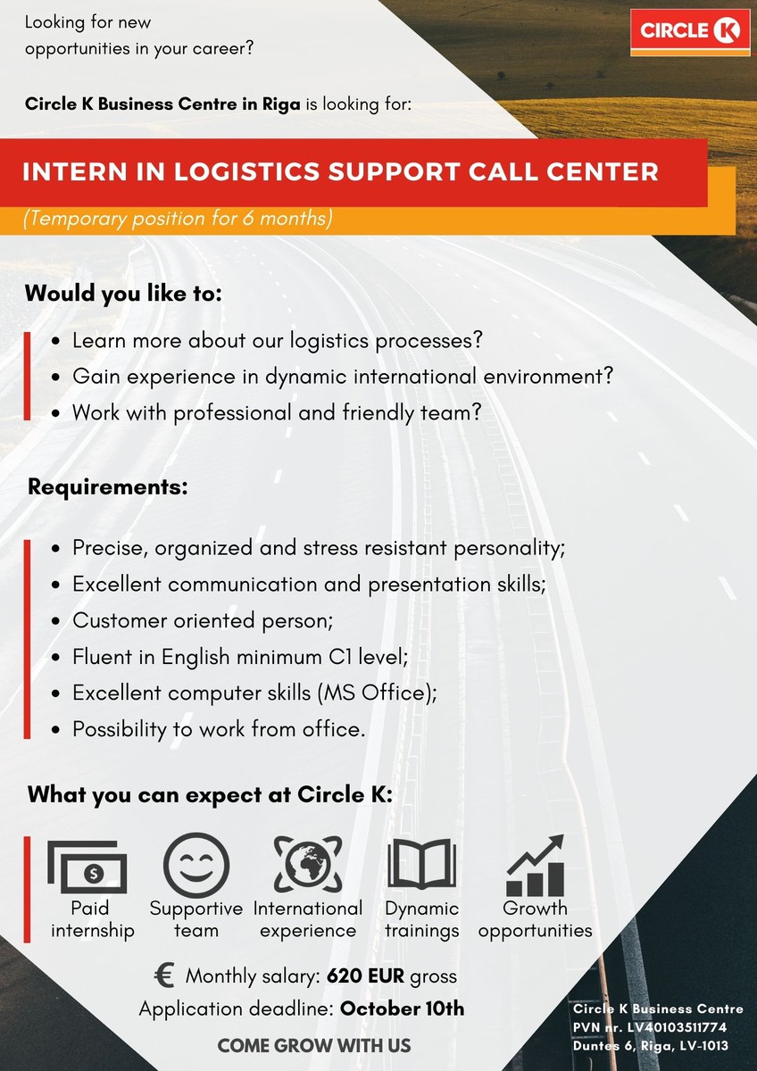 Intern in Logistics Support Call Center